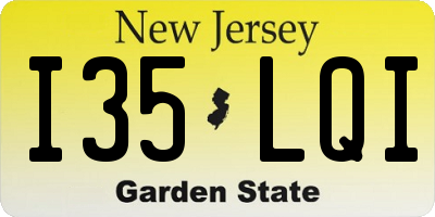 NJ license plate I35LQI