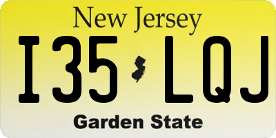 NJ license plate I35LQJ