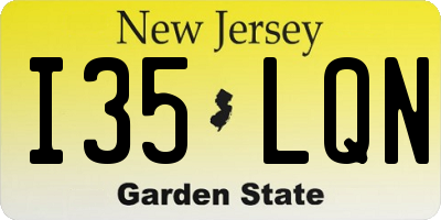 NJ license plate I35LQN