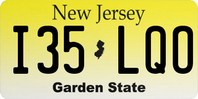 NJ license plate I35LQO