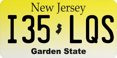 NJ license plate I35LQS