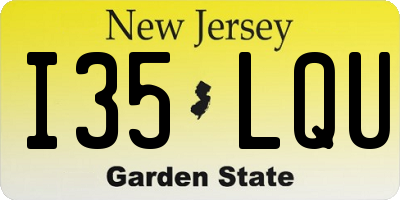 NJ license plate I35LQU