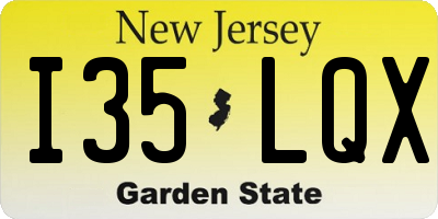 NJ license plate I35LQX