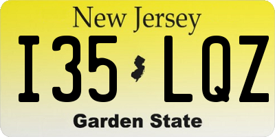 NJ license plate I35LQZ