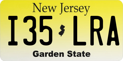 NJ license plate I35LRA