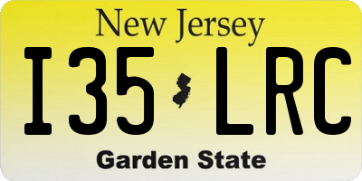 NJ license plate I35LRC