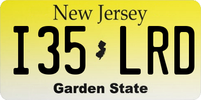 NJ license plate I35LRD