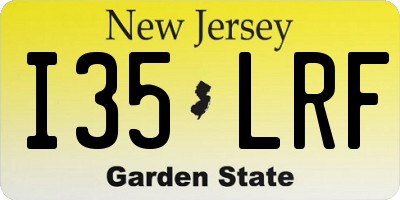 NJ license plate I35LRF