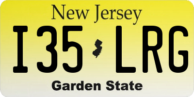 NJ license plate I35LRG
