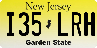 NJ license plate I35LRH