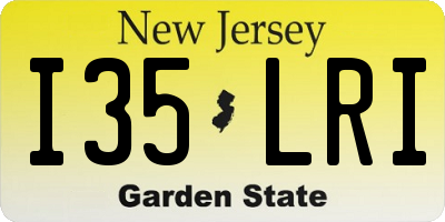 NJ license plate I35LRI