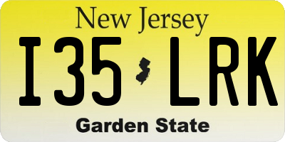 NJ license plate I35LRK