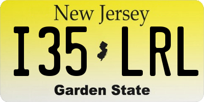 NJ license plate I35LRL