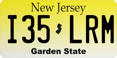 NJ license plate I35LRM