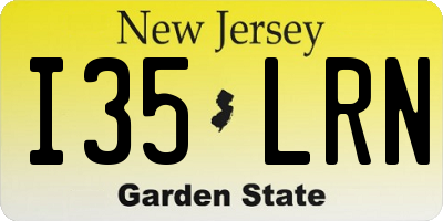 NJ license plate I35LRN