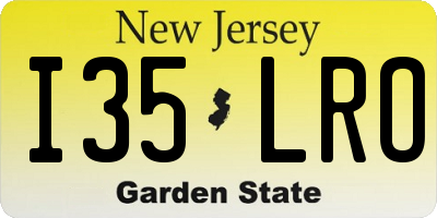 NJ license plate I35LRO