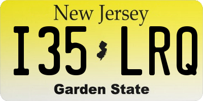 NJ license plate I35LRQ