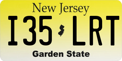 NJ license plate I35LRT
