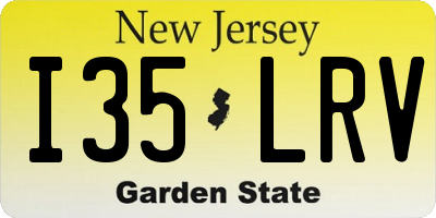 NJ license plate I35LRV