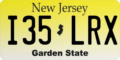 NJ license plate I35LRX