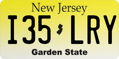 NJ license plate I35LRY