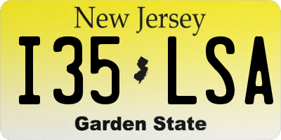 NJ license plate I35LSA