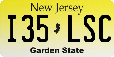 NJ license plate I35LSC
