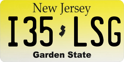 NJ license plate I35LSG