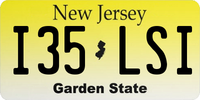 NJ license plate I35LSI