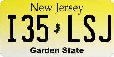 NJ license plate I35LSJ