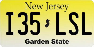 NJ license plate I35LSL