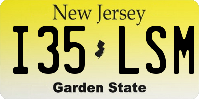 NJ license plate I35LSM