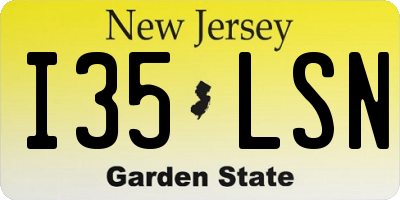 NJ license plate I35LSN