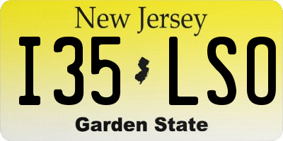 NJ license plate I35LSO