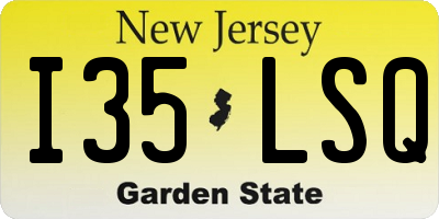 NJ license plate I35LSQ