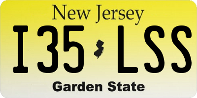 NJ license plate I35LSS