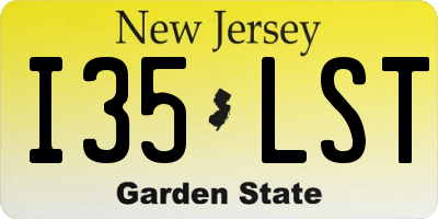 NJ license plate I35LST