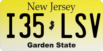 NJ license plate I35LSV