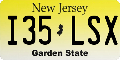 NJ license plate I35LSX