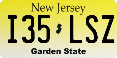 NJ license plate I35LSZ