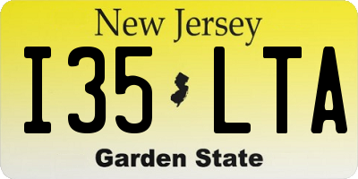 NJ license plate I35LTA