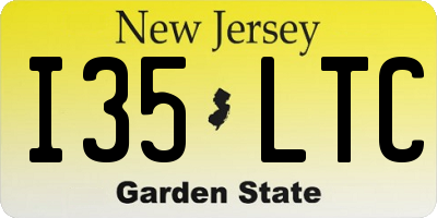 NJ license plate I35LTC