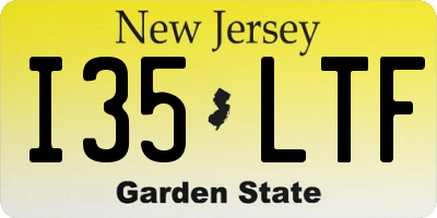 NJ license plate I35LTF