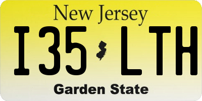 NJ license plate I35LTH