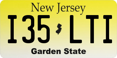 NJ license plate I35LTI