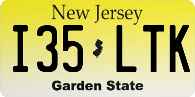 NJ license plate I35LTK