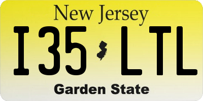 NJ license plate I35LTL