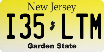 NJ license plate I35LTM