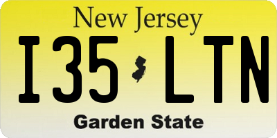 NJ license plate I35LTN