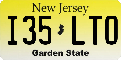 NJ license plate I35LTO